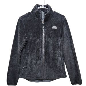 The North Face Osito Jacket Womens Sm Gray Fleece Full Zip High Pile Cabincore